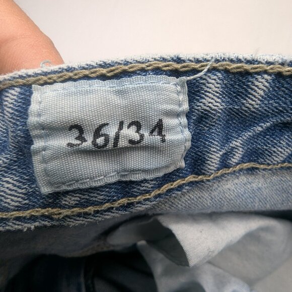 Men's Smoke Rize Sheffield Grafic Jeans Size 36/34 Blue - Picture 15 of 15